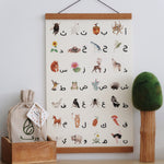 Load image into Gallery viewer, Arabic alphabet cards flashcards nature print poster
